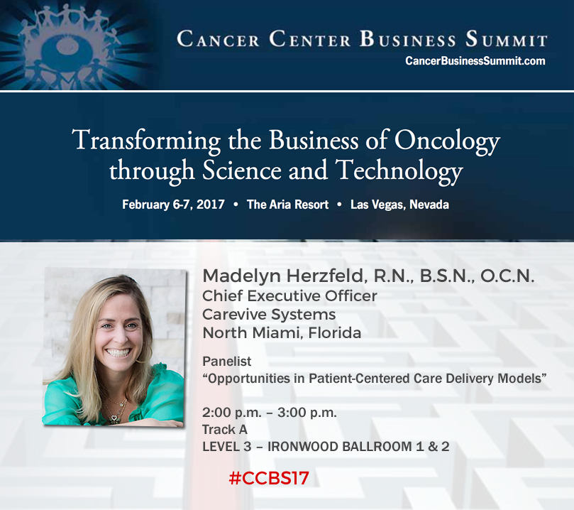 Cancer Center Business Summit 2017 - Madelyn Herzfeld - Carevive Systems