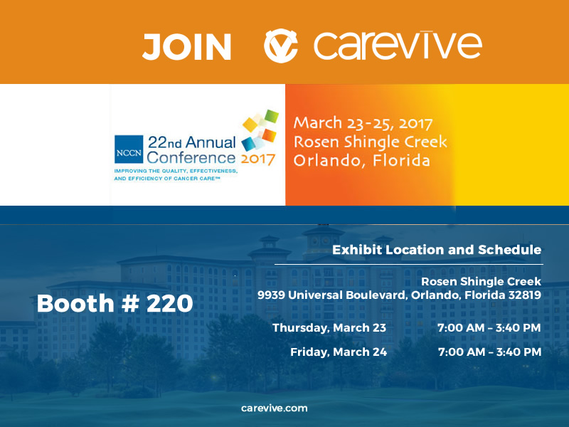 NCCN 22nd Annual Conference 2017 - Carevive Systems
