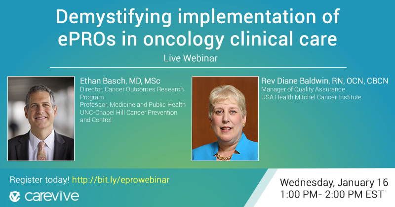 Webinar - Demystifying implementation of ePROs in oncology clinical care