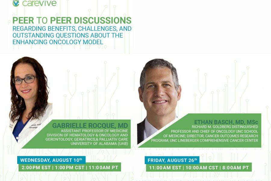Peer to Peer Discussions regarding Benefits, Challenges, and Outstanding Questions about the Enhancing Oncology Model